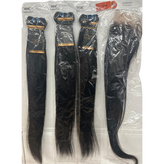 20'' Burmese Hair Straight Bundles 13 x 6 HD