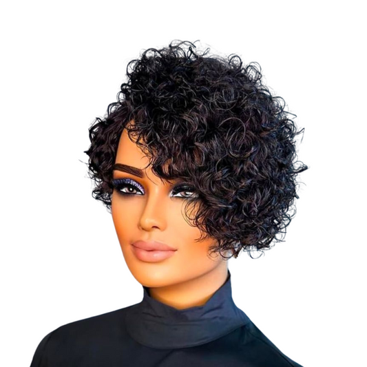 Kinky Curly Real Human Hair Wig