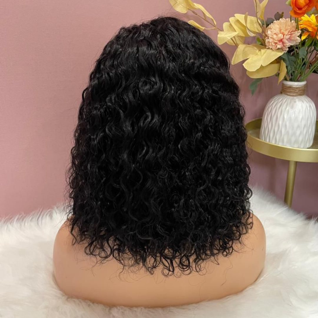 Larhali Short Curly Bob Wigs Brazilian Virgin Human Hair